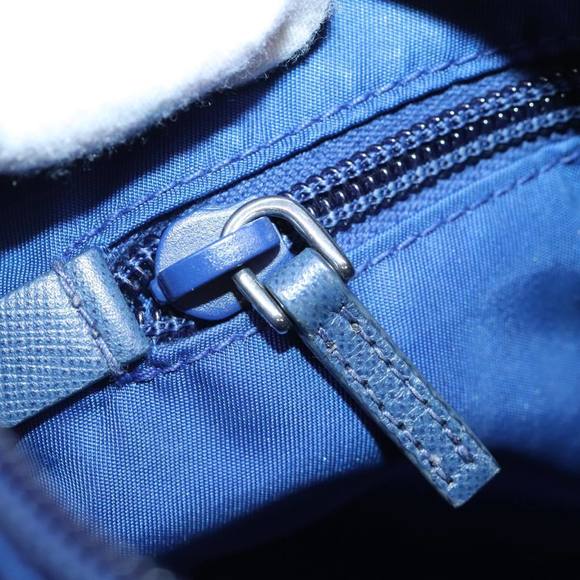 PRADA Pouch Nylon Blue Silver Auth 87469 - Picture 10 of 16